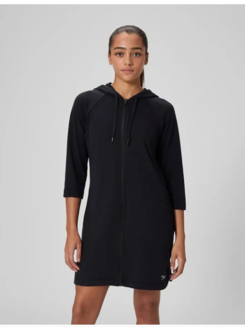 Speedo Women's Black Aquatic Fitness Swim Robe - Swim Cover-Up M